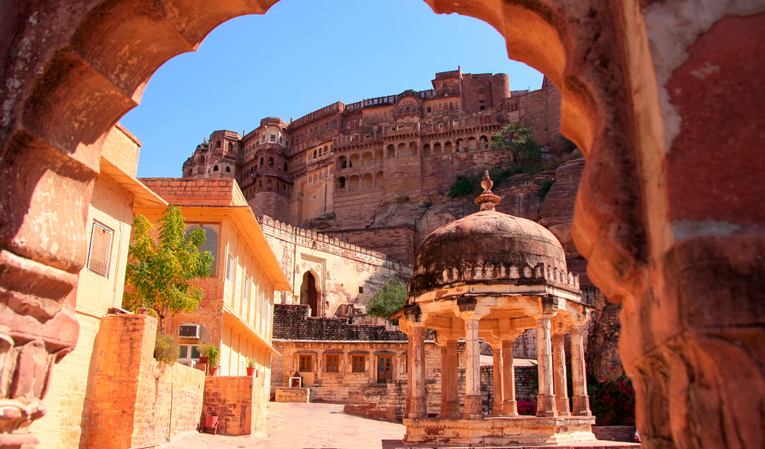 Mehrangarh Fort i Jodhpur, Rajasthan, Indein 