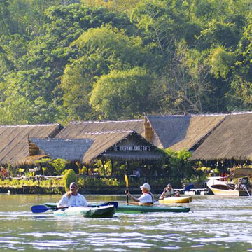 River Kwai Jungle Rafts hotel, Kanchanaburi, Thailand