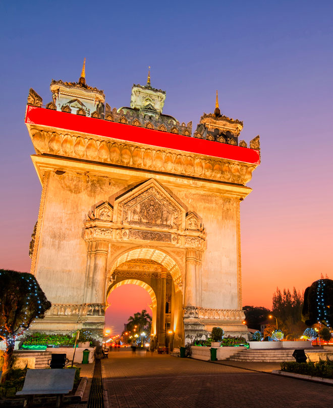 Gate of Triumph Patuxai i Vientiane, Laos