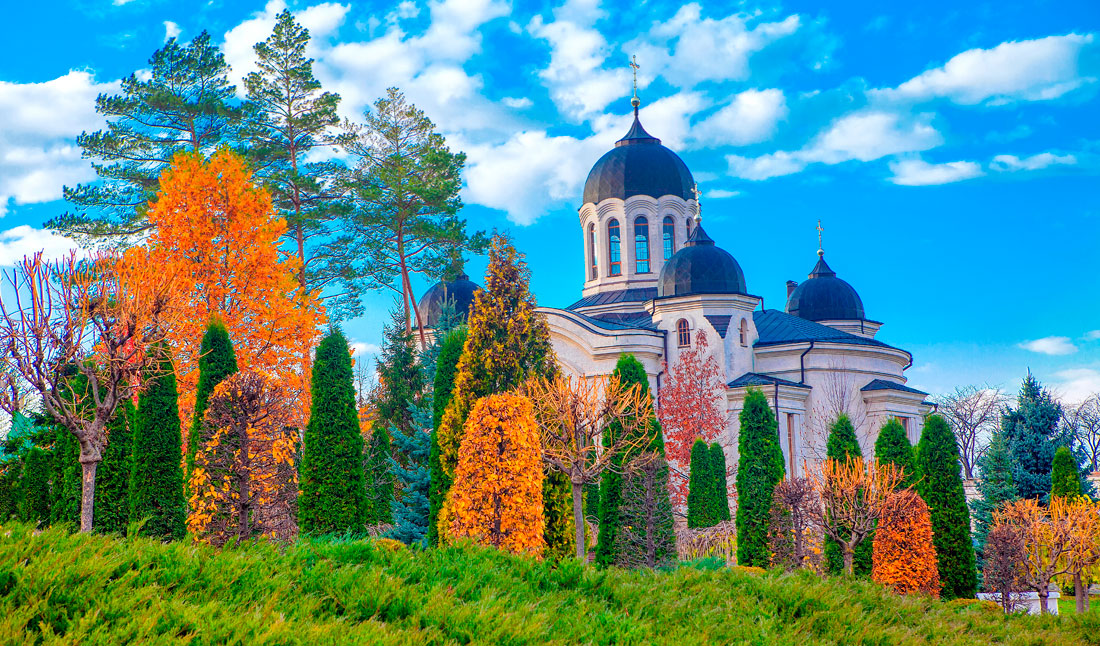 Berömda kloster Churchi från Moldavien